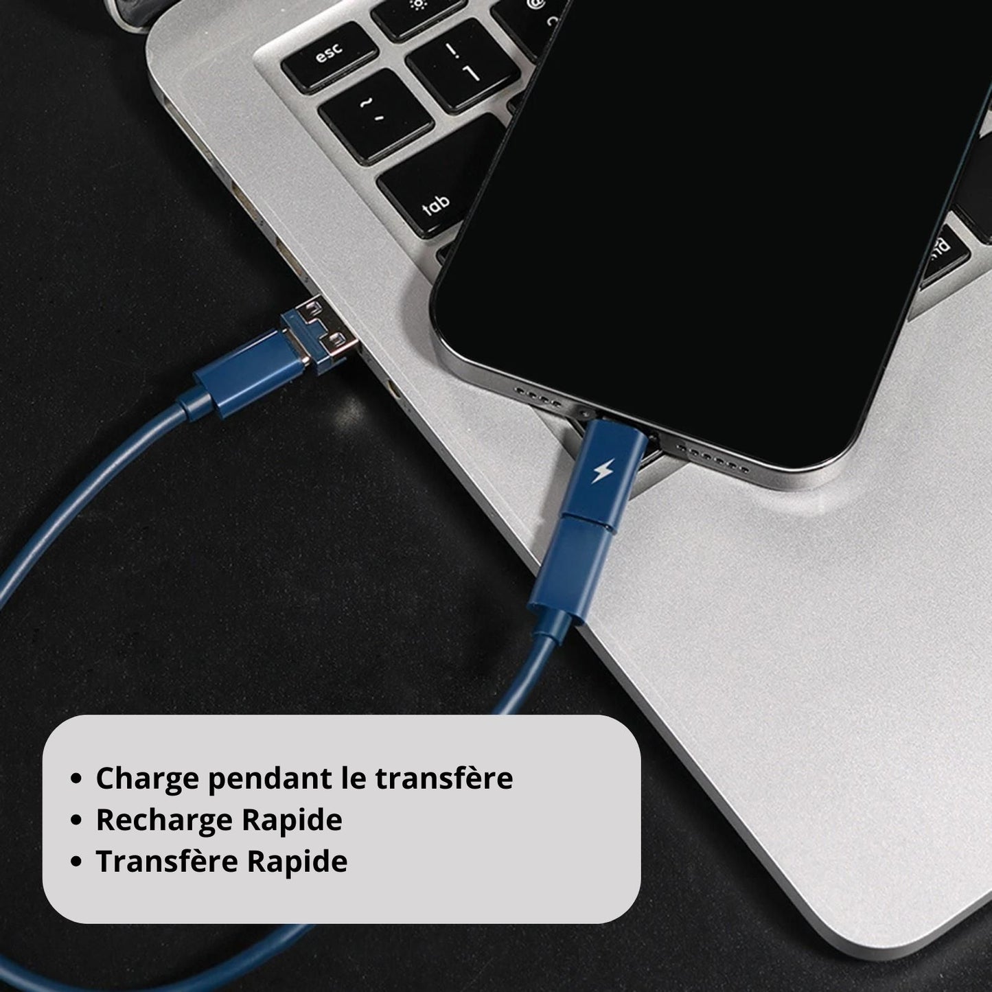 Kit d'adaptateurs de recharge rapide & Support pour Smartphone/Tablette